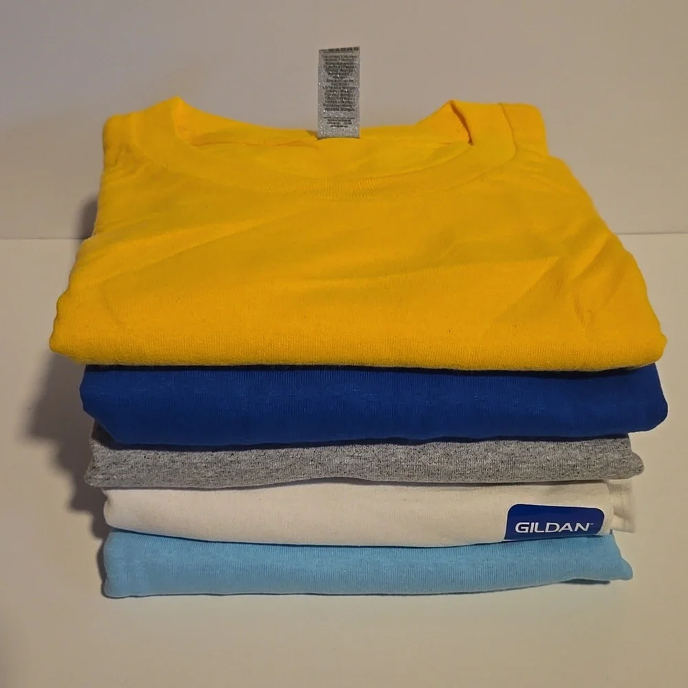 5 Gildan Heavy Cotton 2XL T-Shirt Bundle - Picture 2 of 7